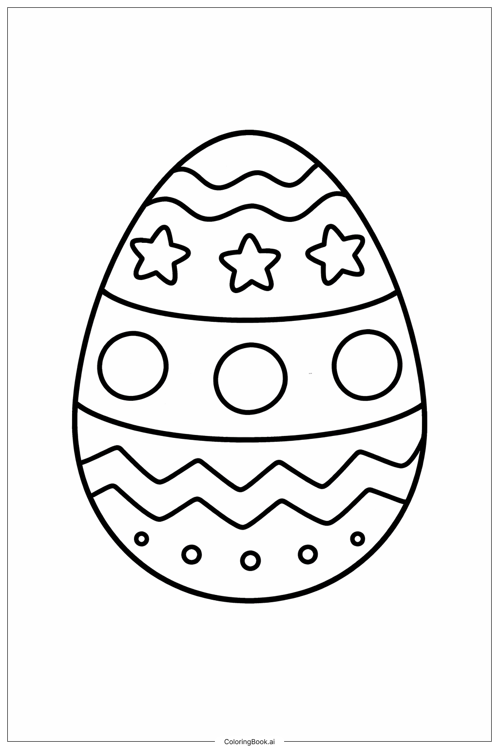 Página para colorear de Huevo de Resurrección