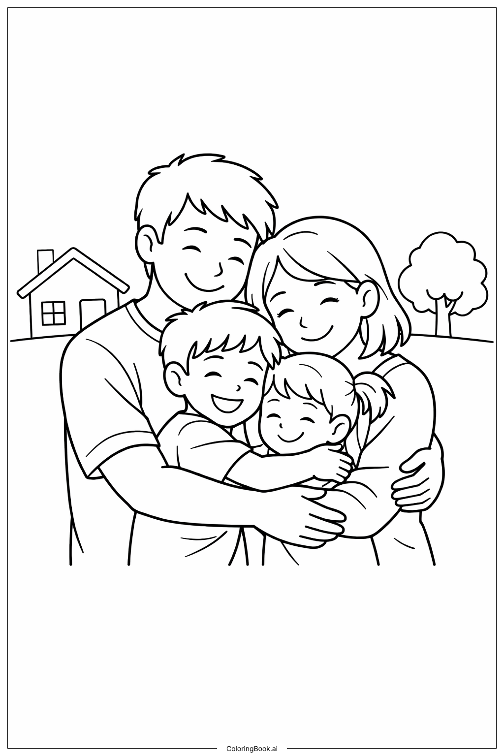 复活节全家拥抱