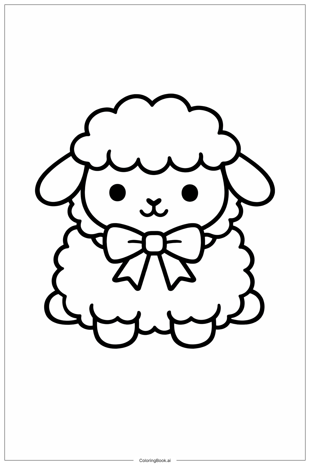 Página para colorear de Cordero de la Resurrección