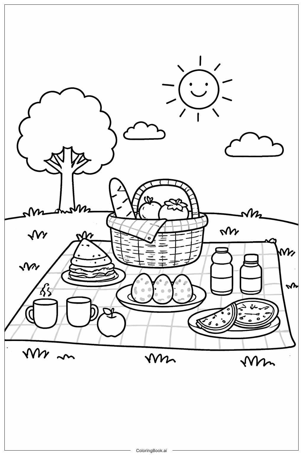 复活节野餐场景