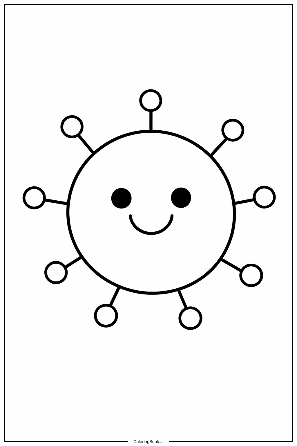 Página para colorear de Sol de Resurrección