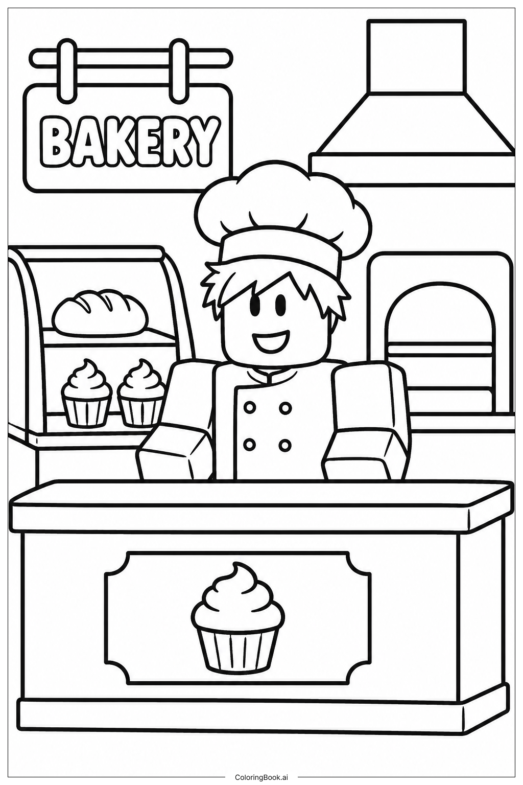 Roblox Bäckereitheke Ausmalseite
