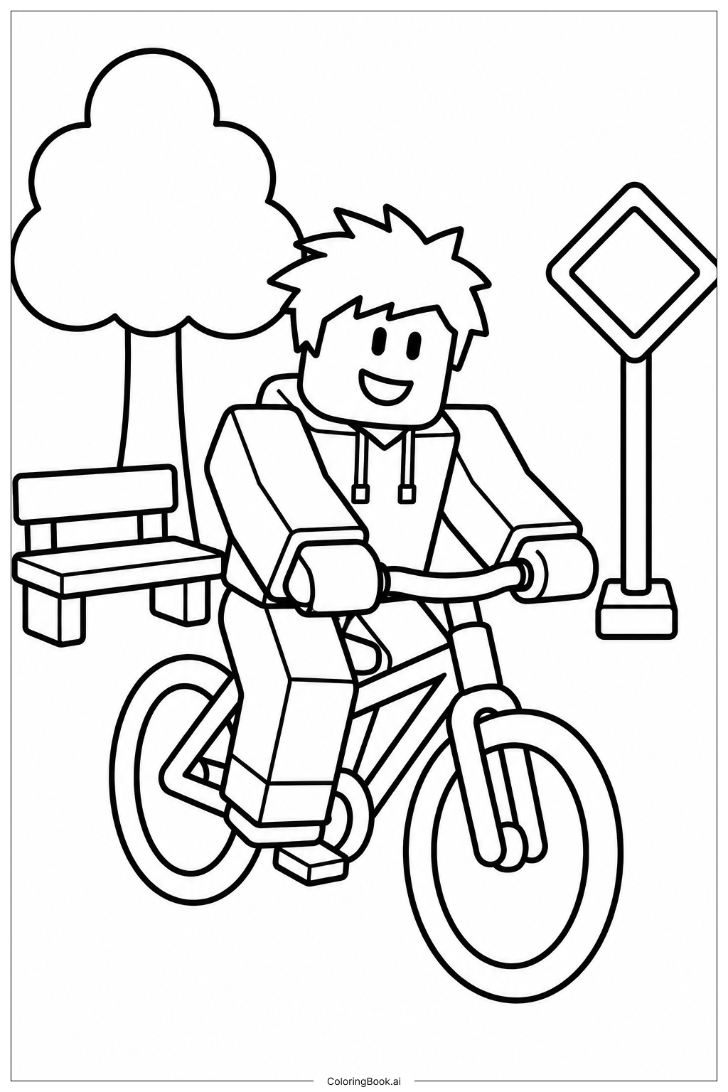 Roblox Fahrradtour Ausmalseite