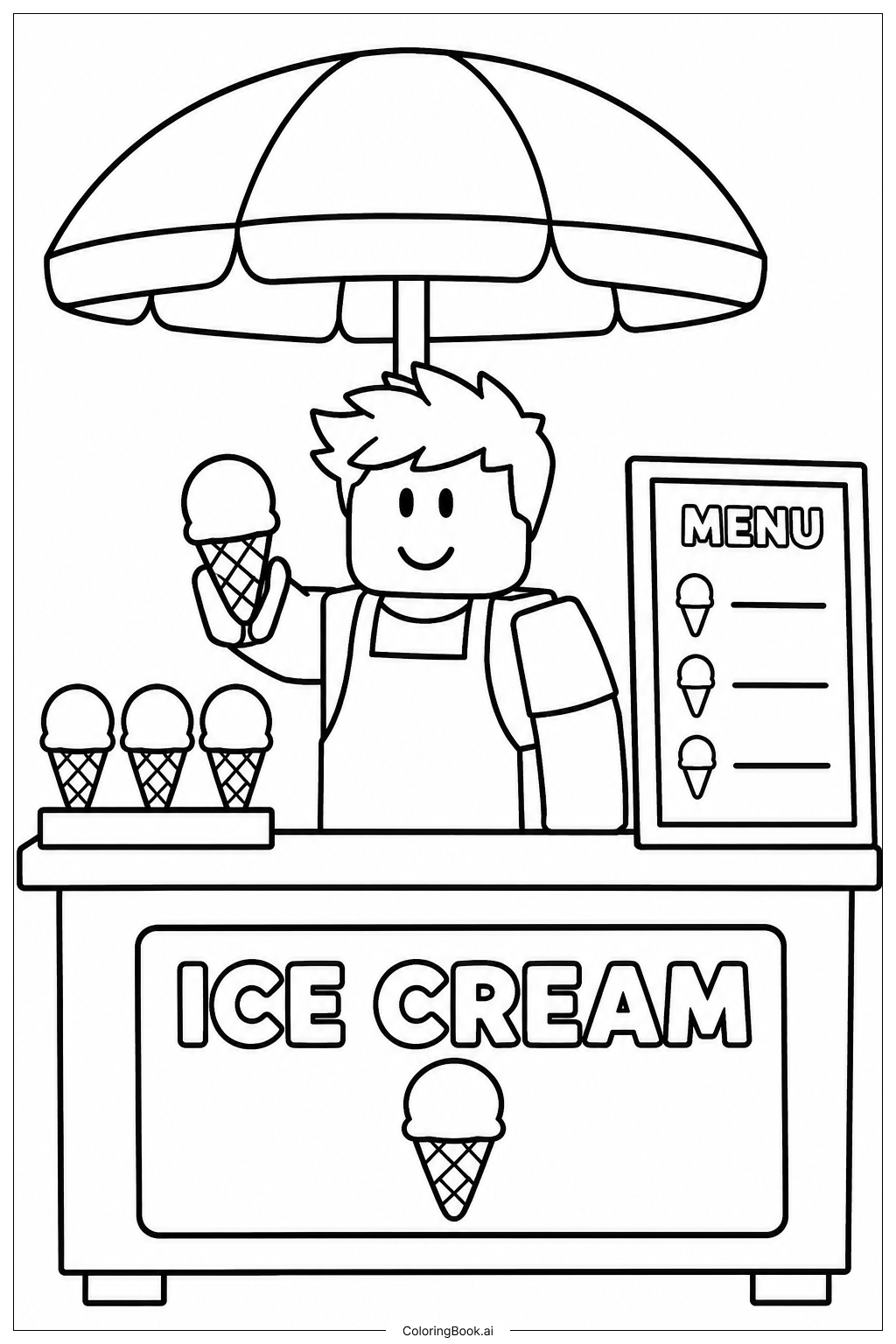 Roblox Eisstand Ausmalseite