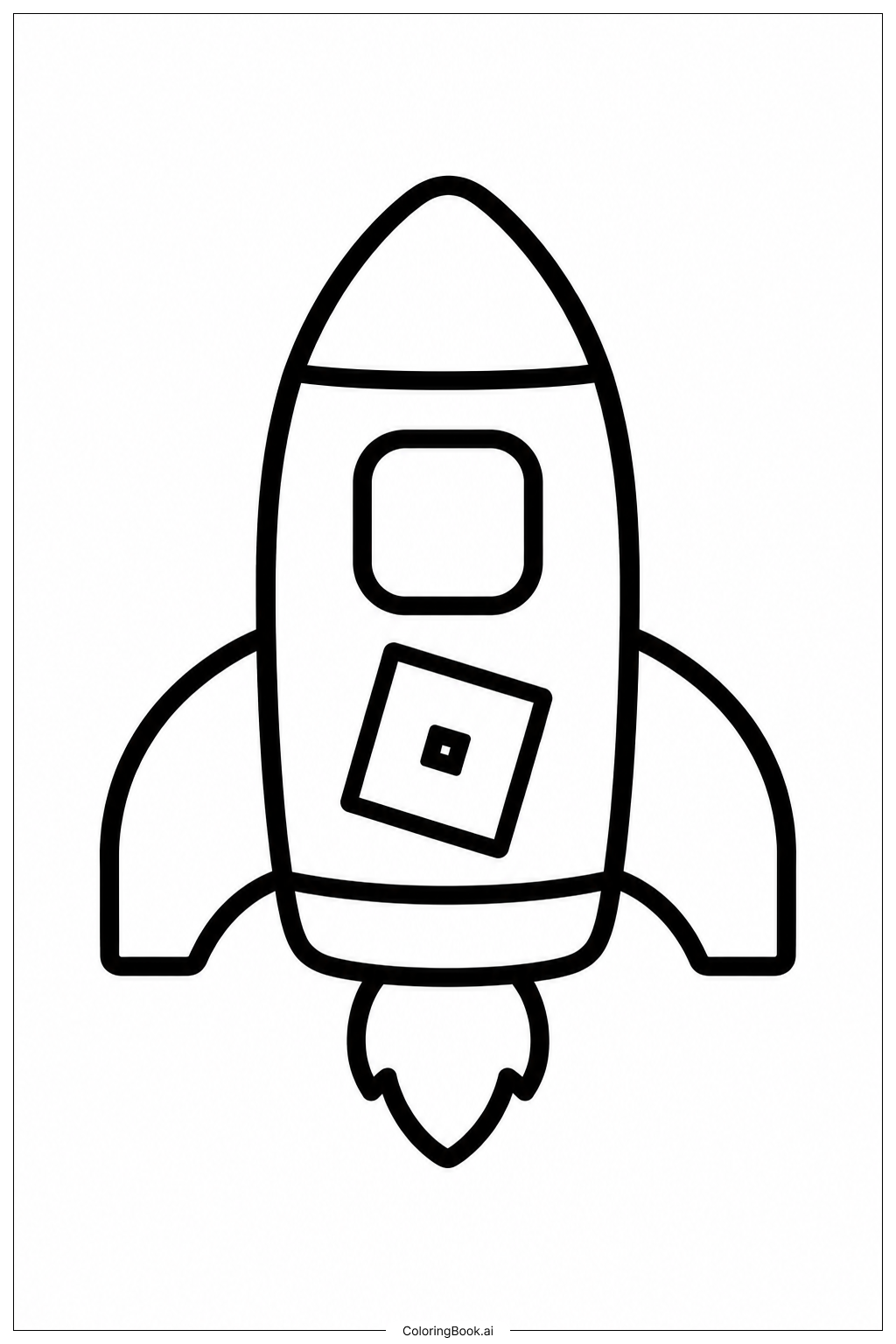 ロブロックス ロケットの塗り絵ページ