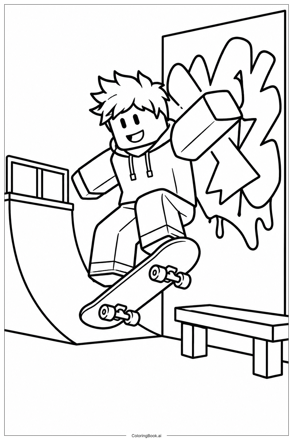 Roblox Skatepark Ausmalseite