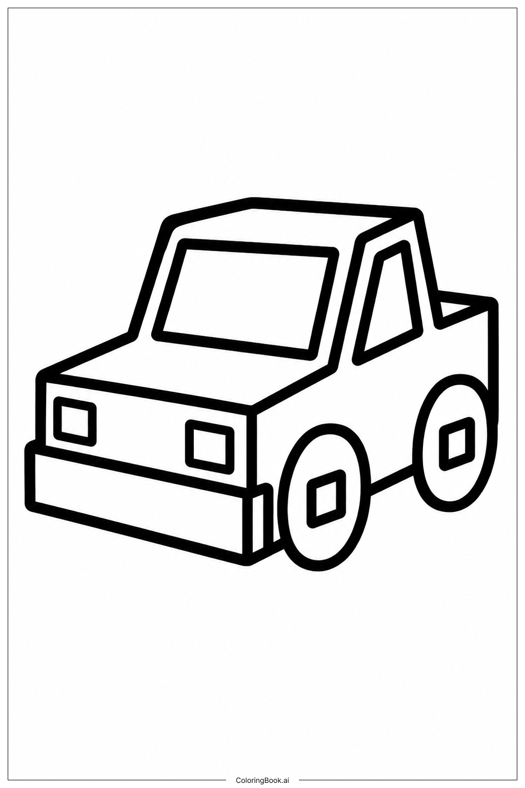 ロブロックス トイカーの塗り絵ページ