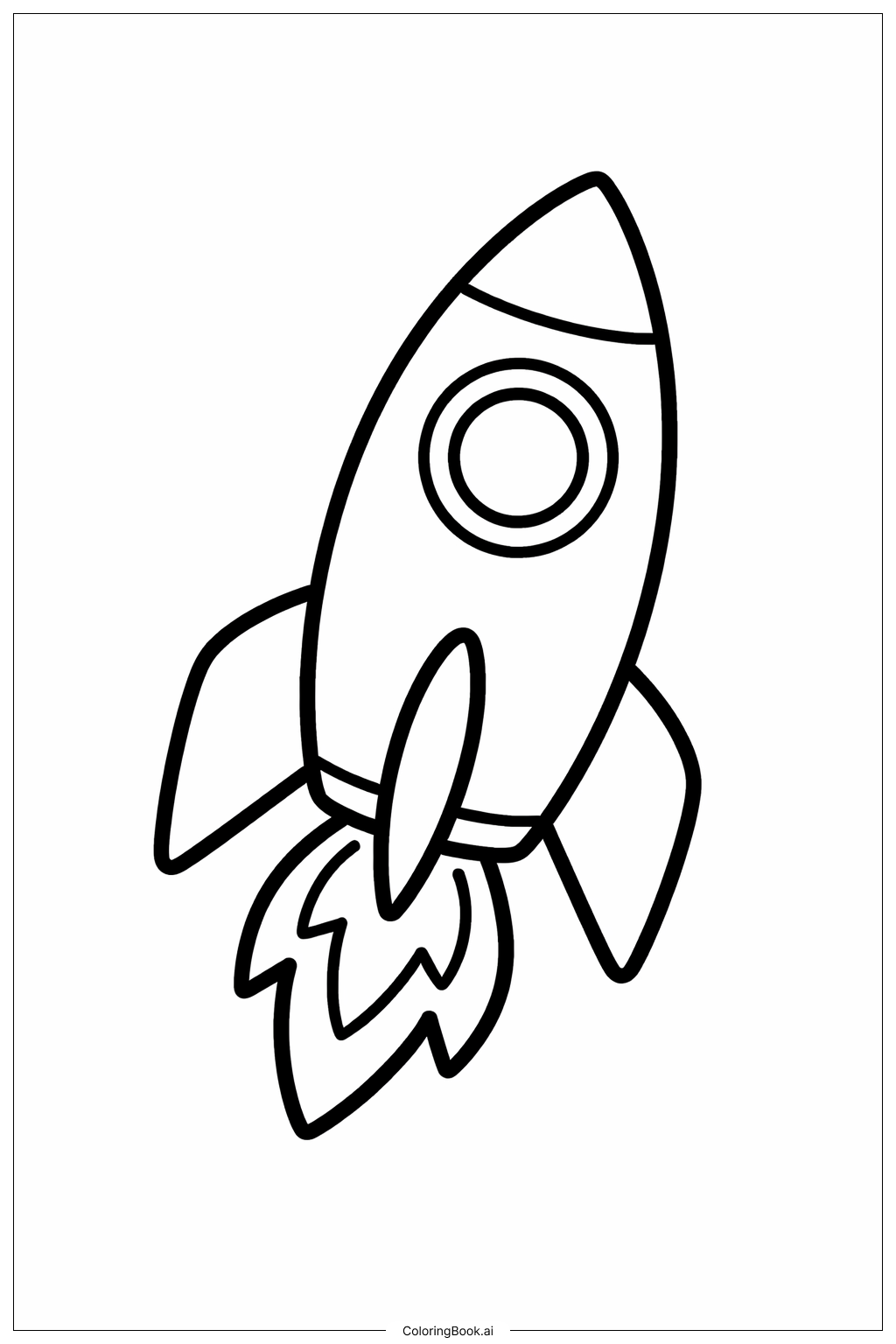  火箭图案填色页 