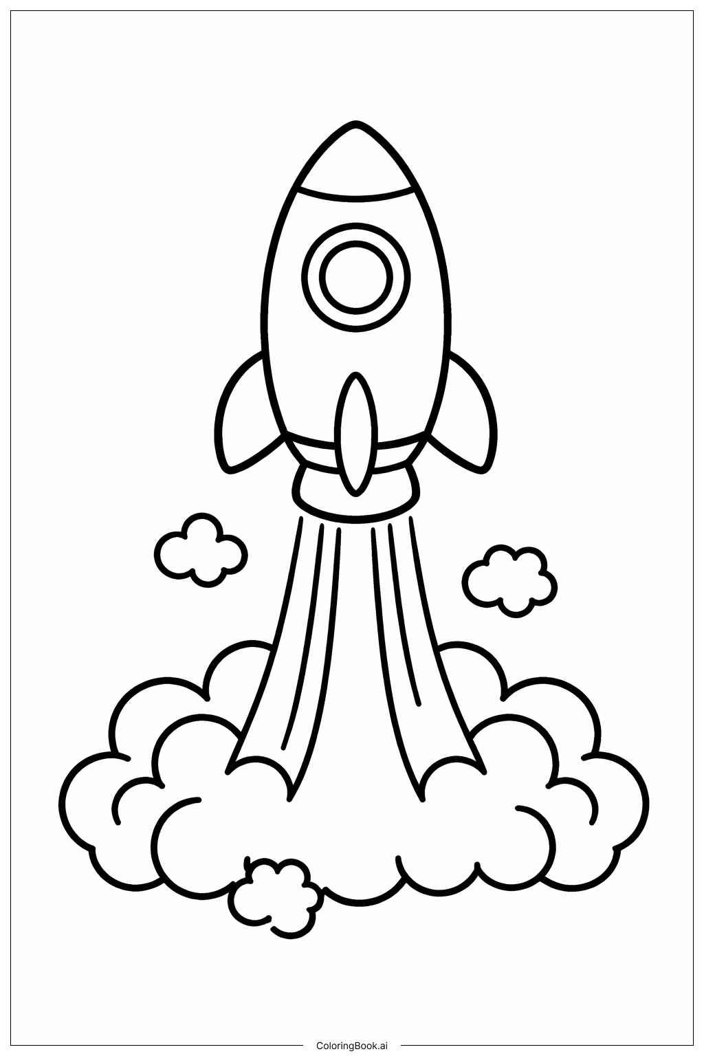 火箭發射著色頁 