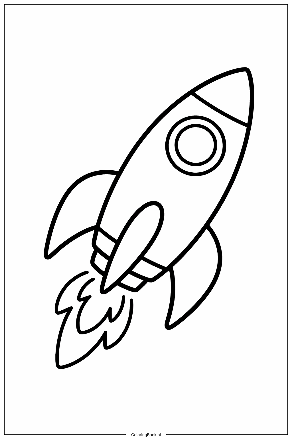  火箭側視圖著色頁 