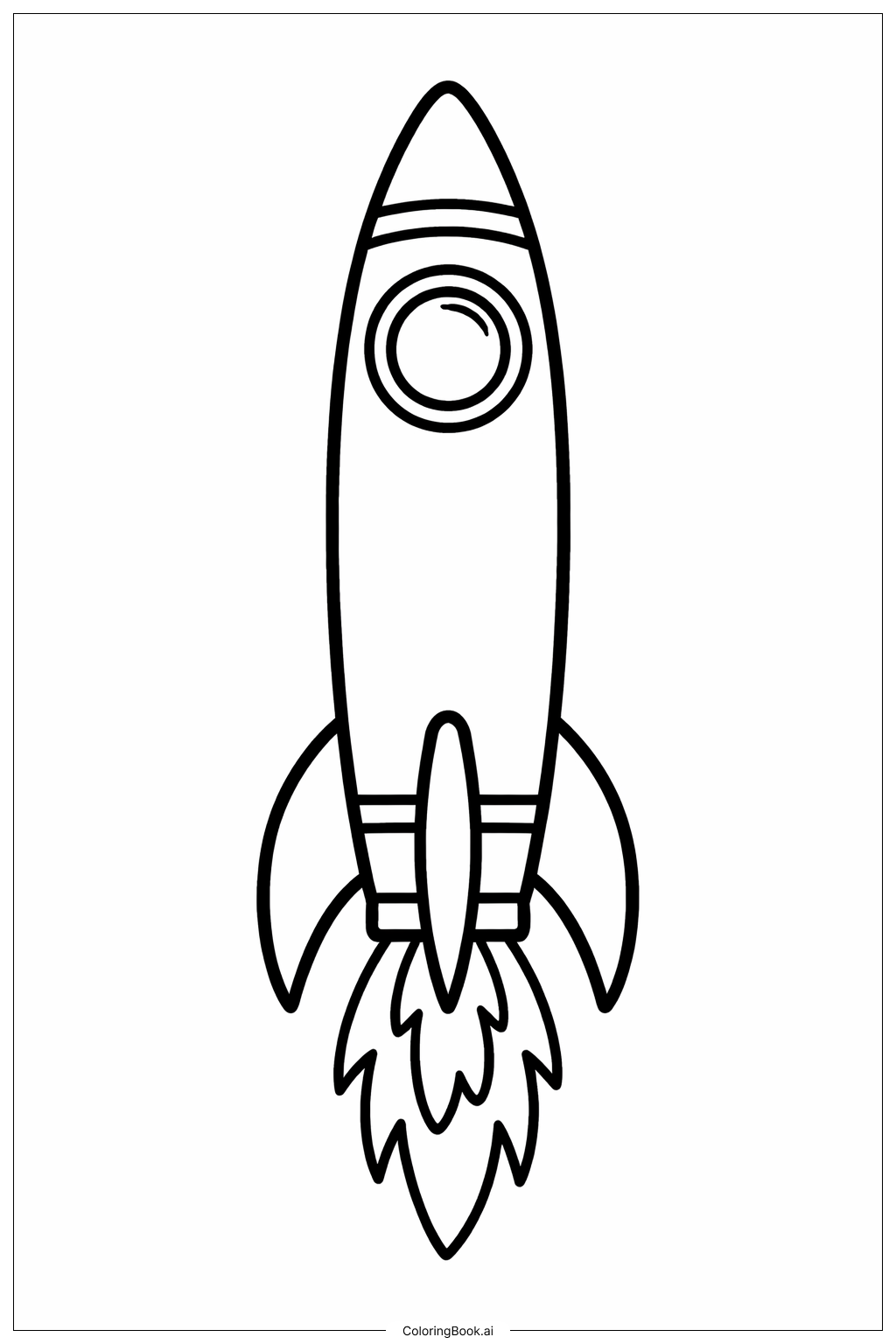  高瘦火箭船著色頁 