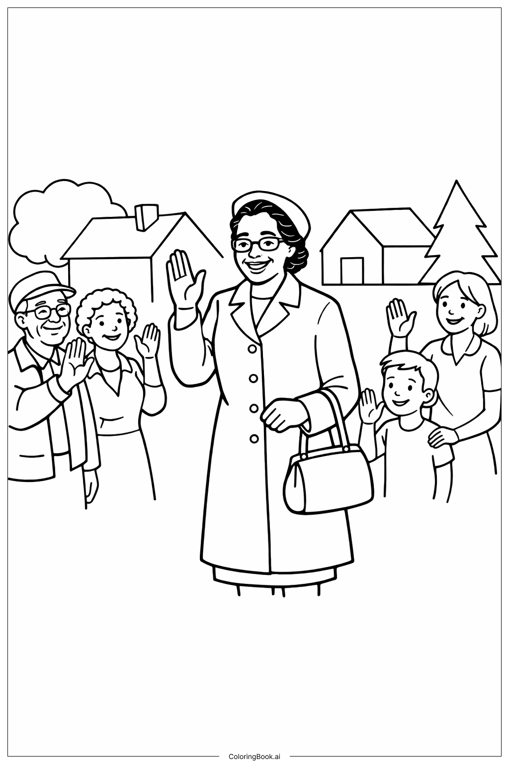 罗莎·帕克斯问候邻居