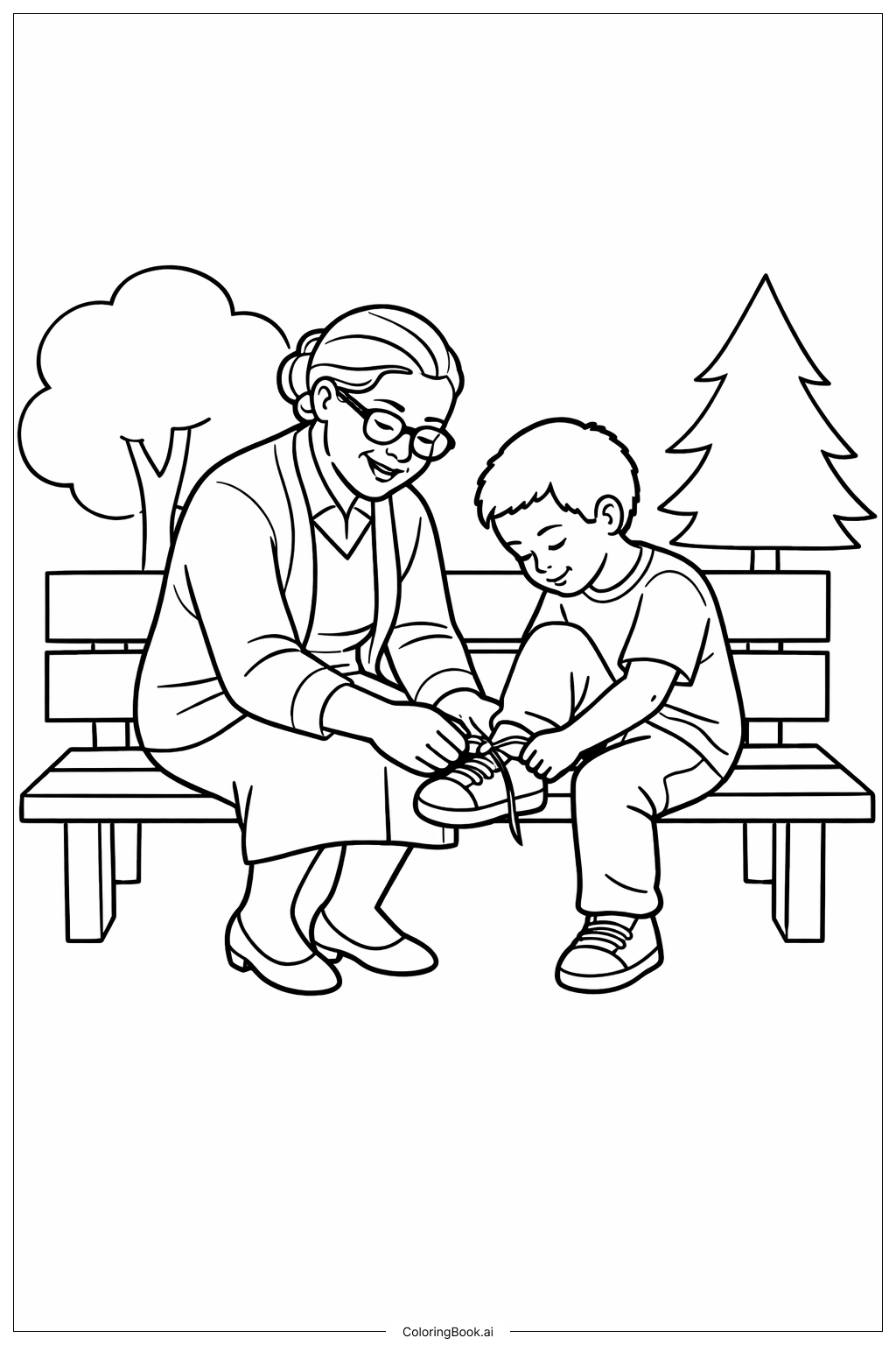  罗莎·帕克斯帮助小孩填色页 