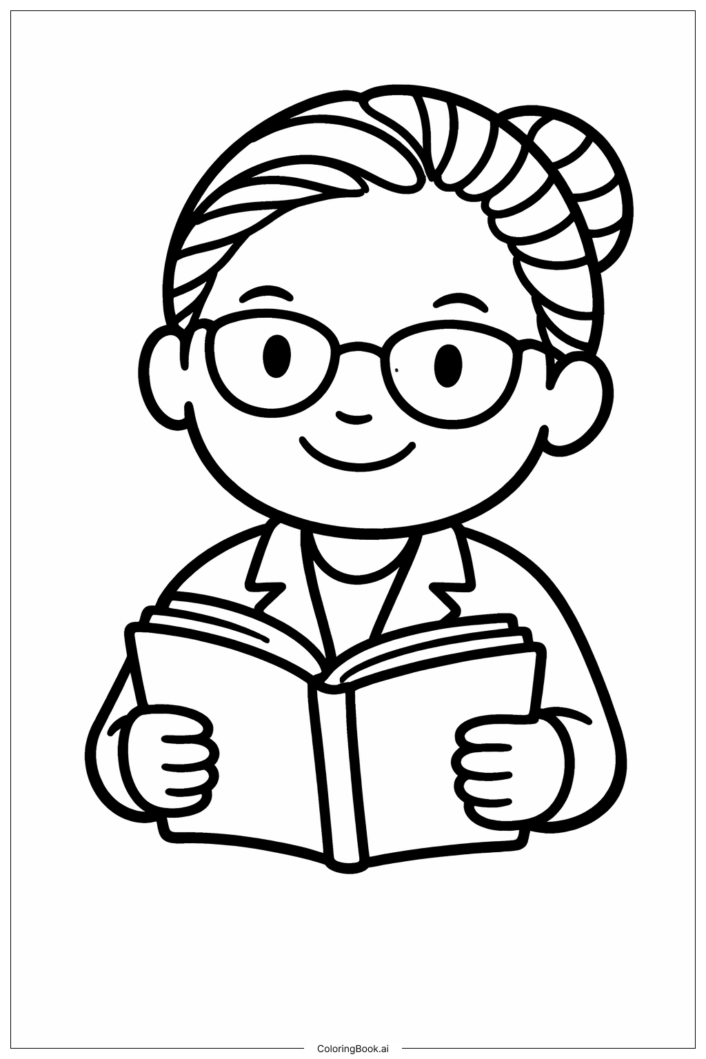  罗莎·帕克斯手捧书本填色页 