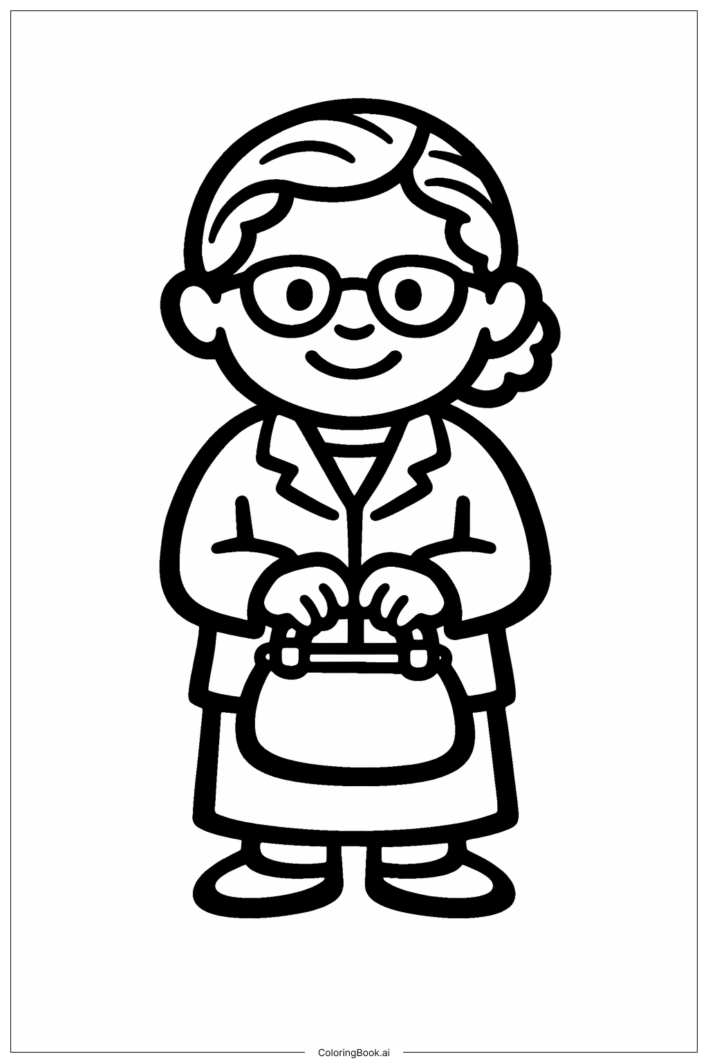  罗莎·帕克斯手提包填色页 