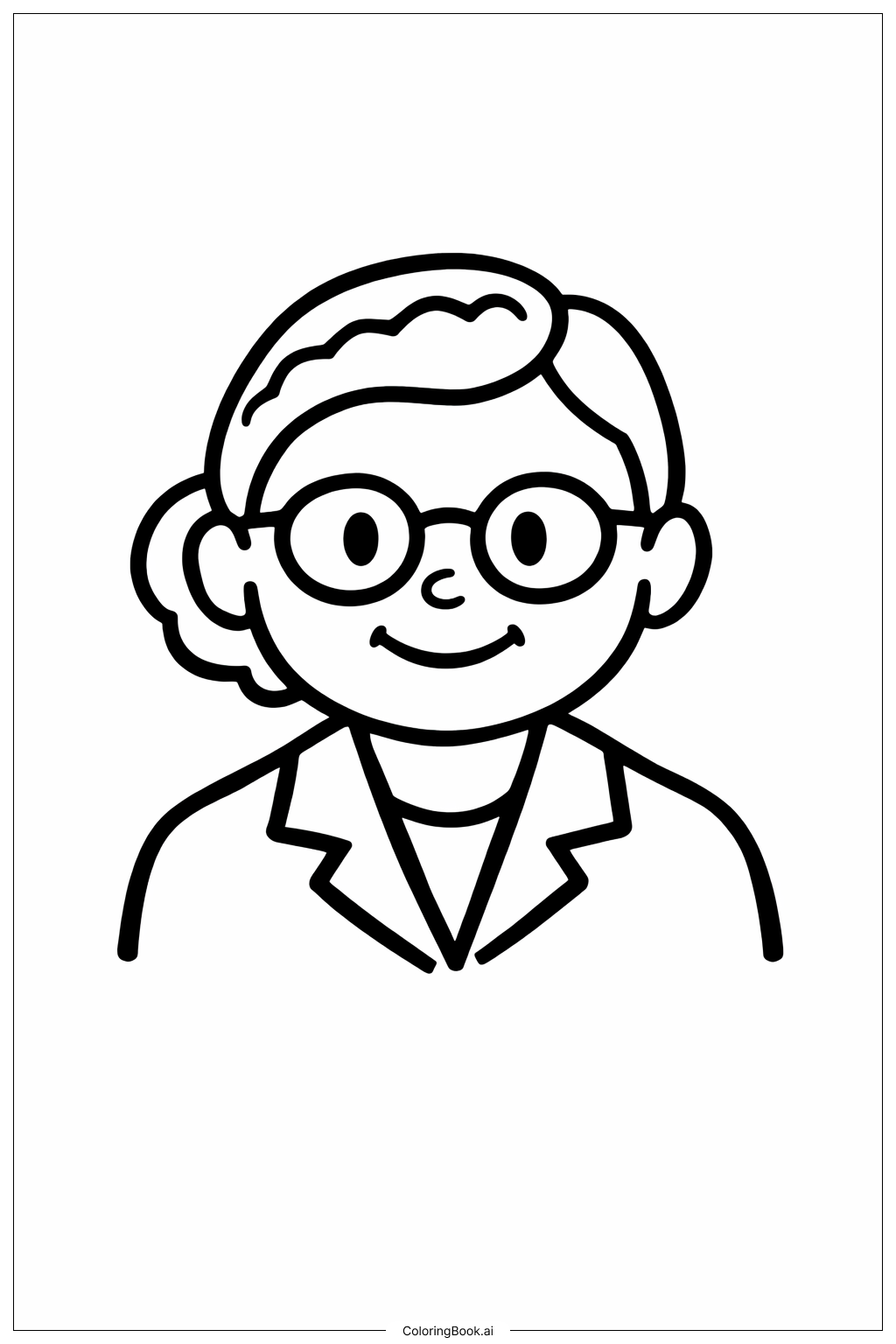  罗莎·帕克斯简笔画像填色页 