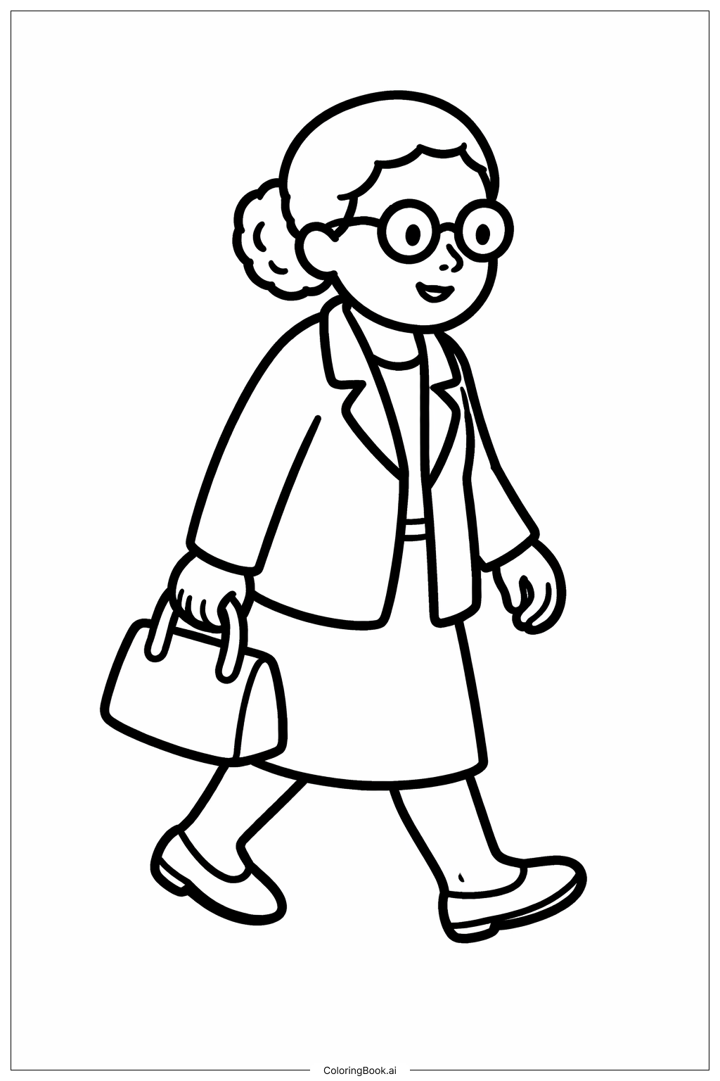  罗莎·帕克斯慢慢行走填色页 