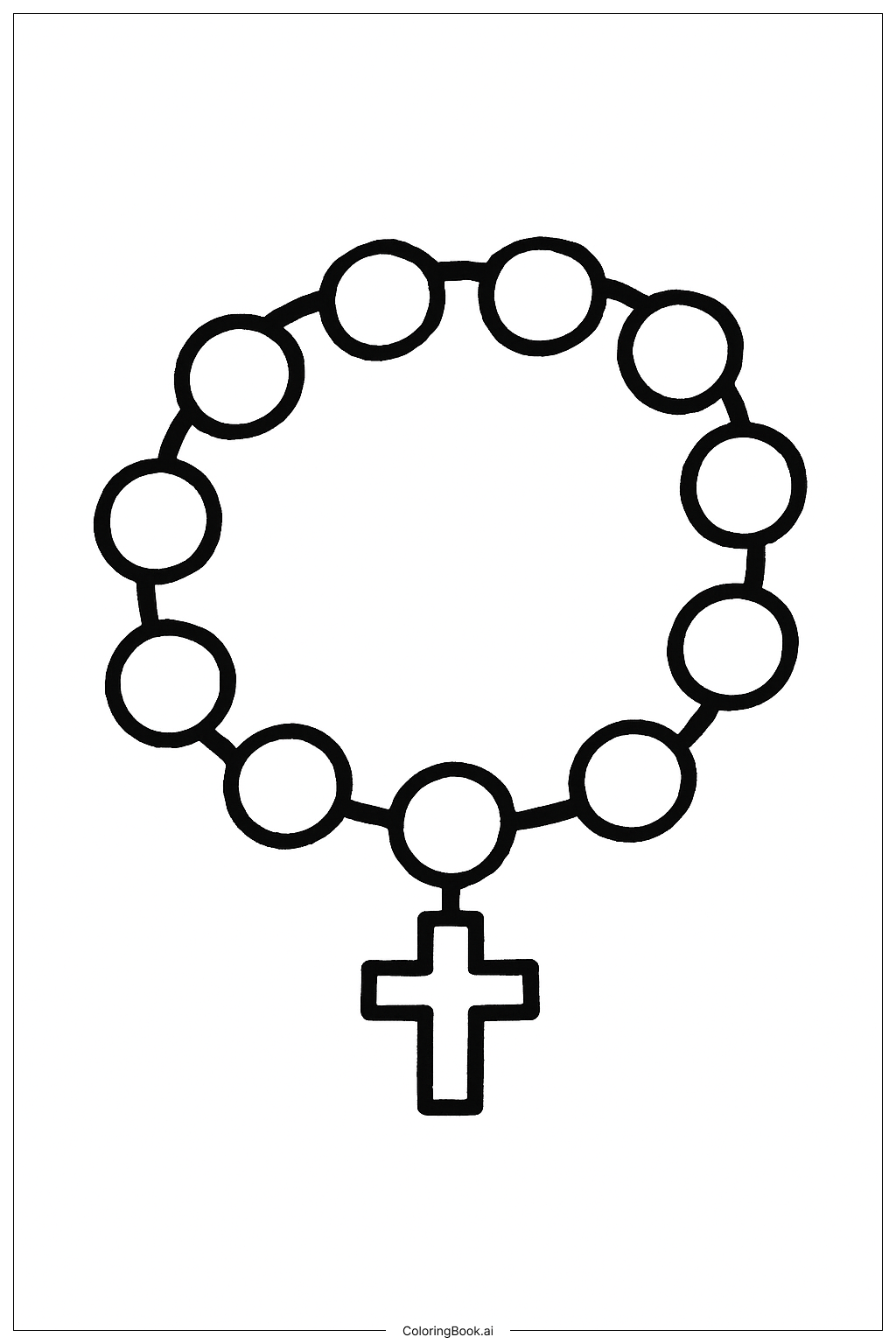  Rosenkranz Perlenkreis Ausmalseite 