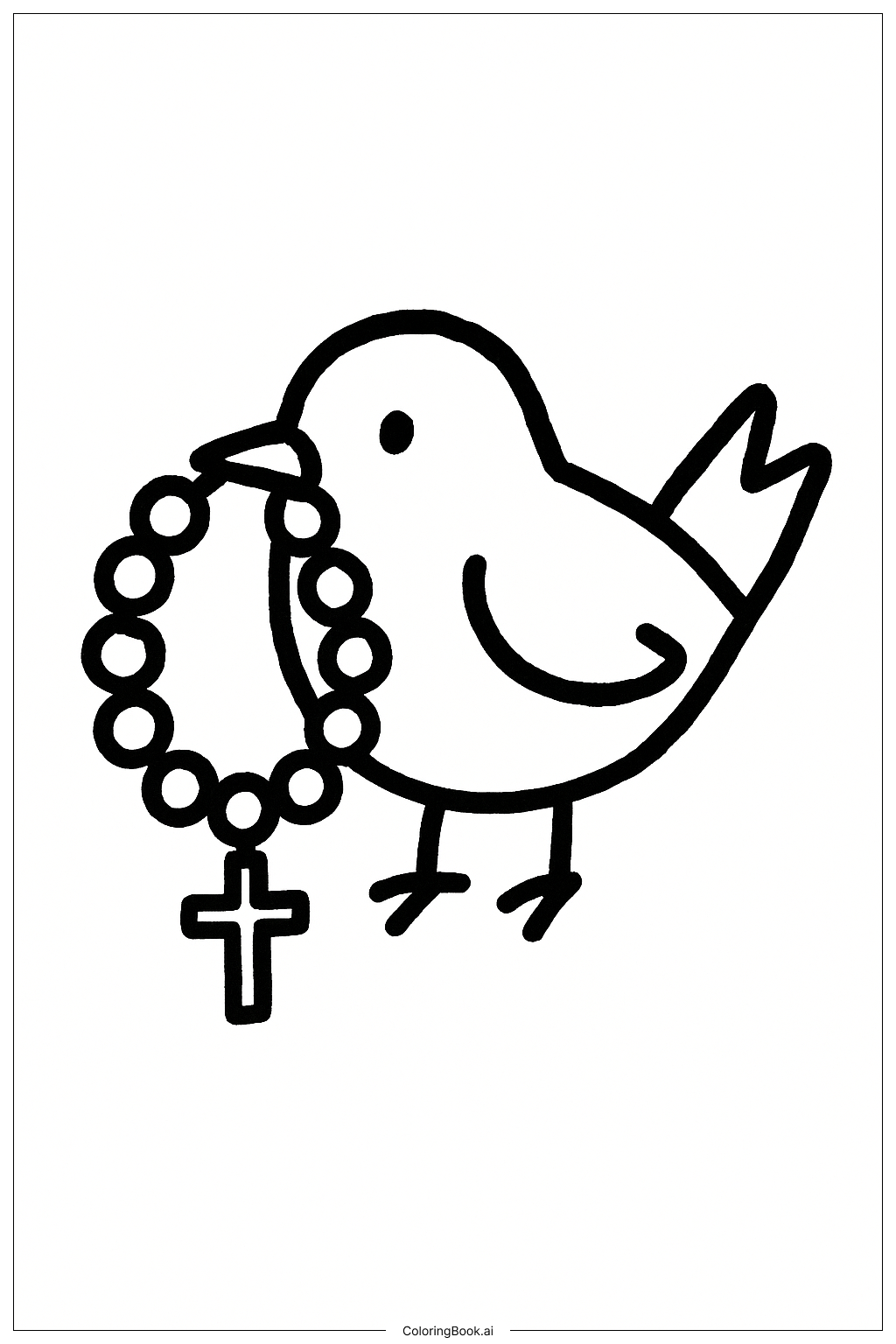 Rosenkranz Kleiner Vogel Ausmalseite