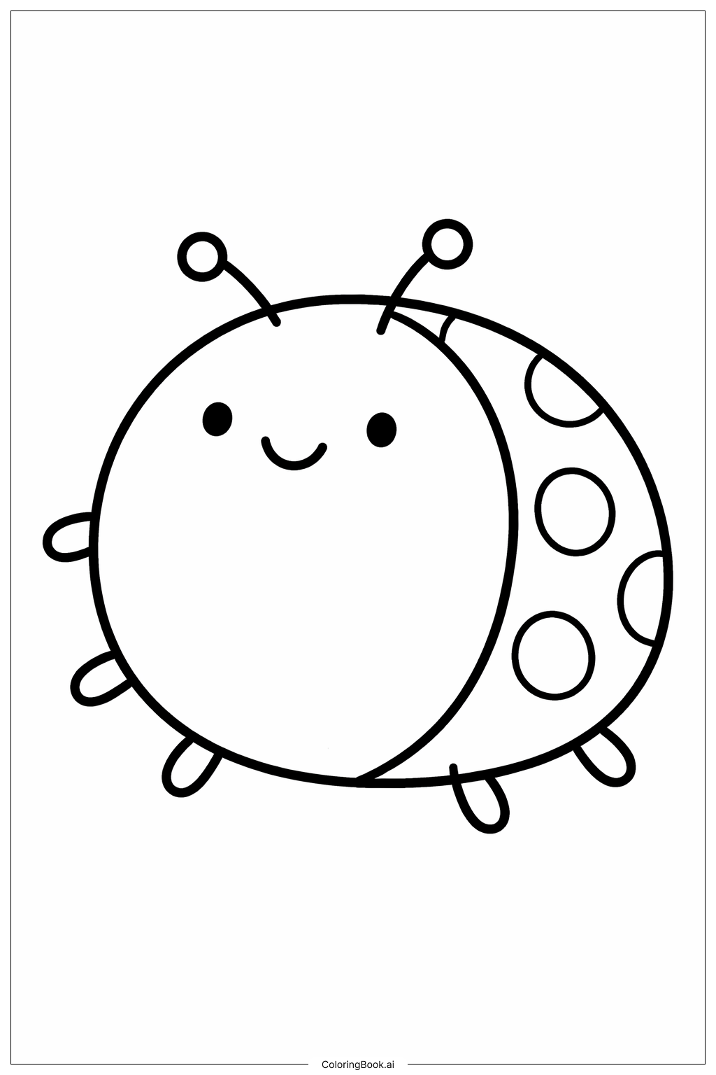  Page de coloriage Copain Insecte Rond 