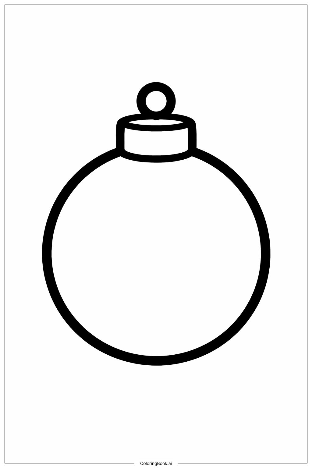  Runde Weihnachtskugel Ausmalseite 