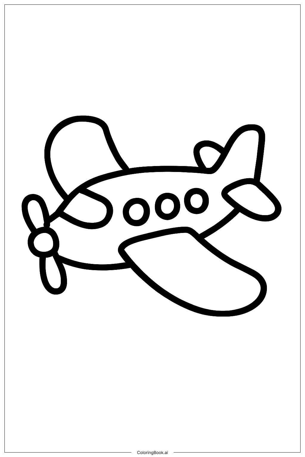 Plane Coloring Page