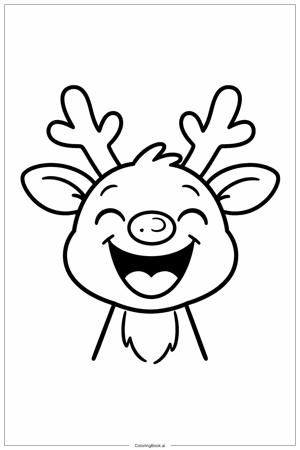  Rudolph Laughing Cheer Coloring Page 
