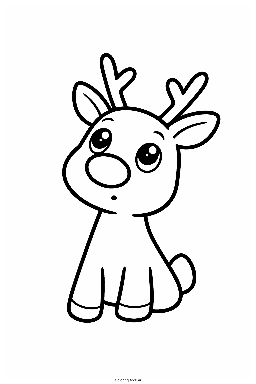  Rudolph Looking Up Coloring Page 