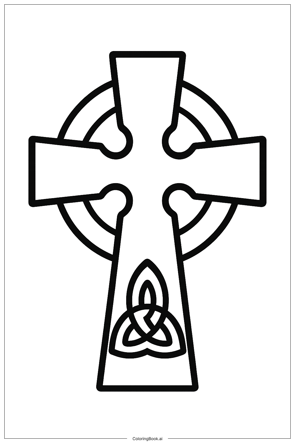  Página para colorir de Cruz Céltica de São Patrício 