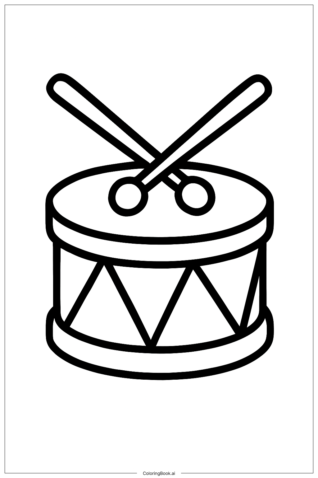  セントパトリックドラムの塗り絵ページ 