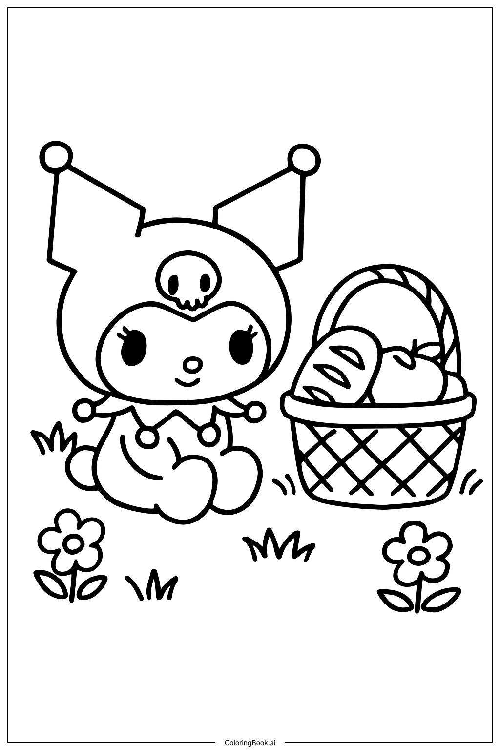  サンリオの塗り絵ページ 