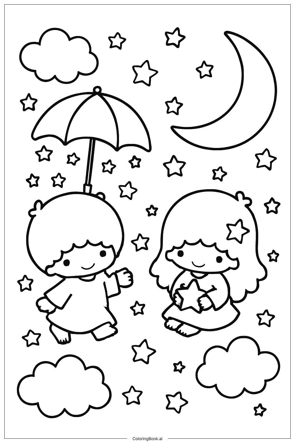 Sanrio Pequeñas Estrellas Gemelas Lluvia de Estrellas