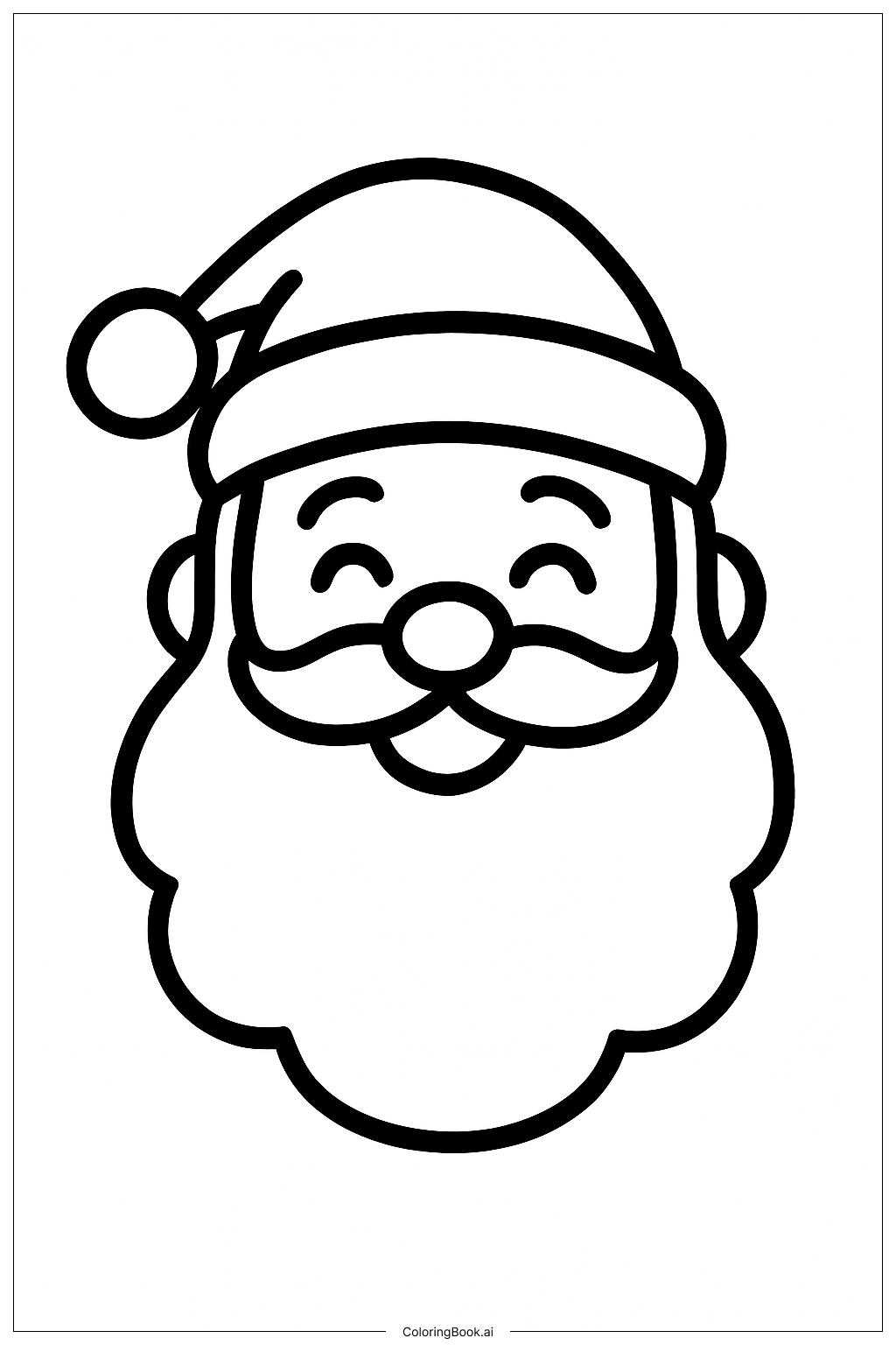  Trang tô màu Mặt Ông Già Noel 