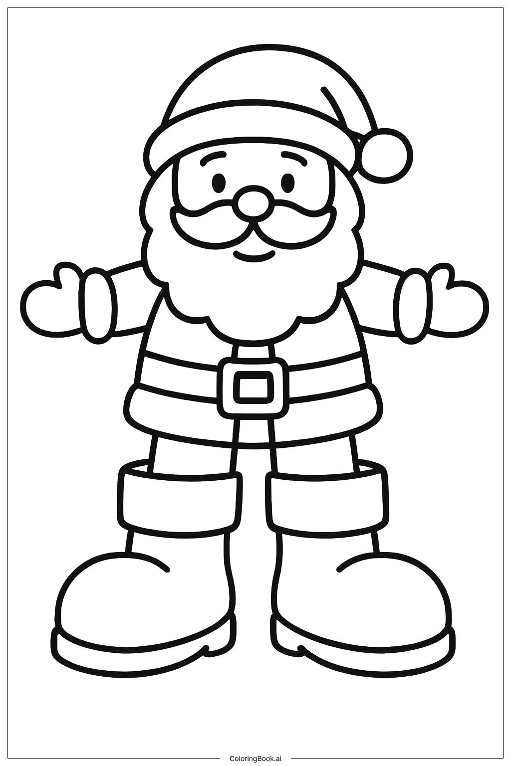  Trang tô màu Ông già Noel trong đôi ủng 