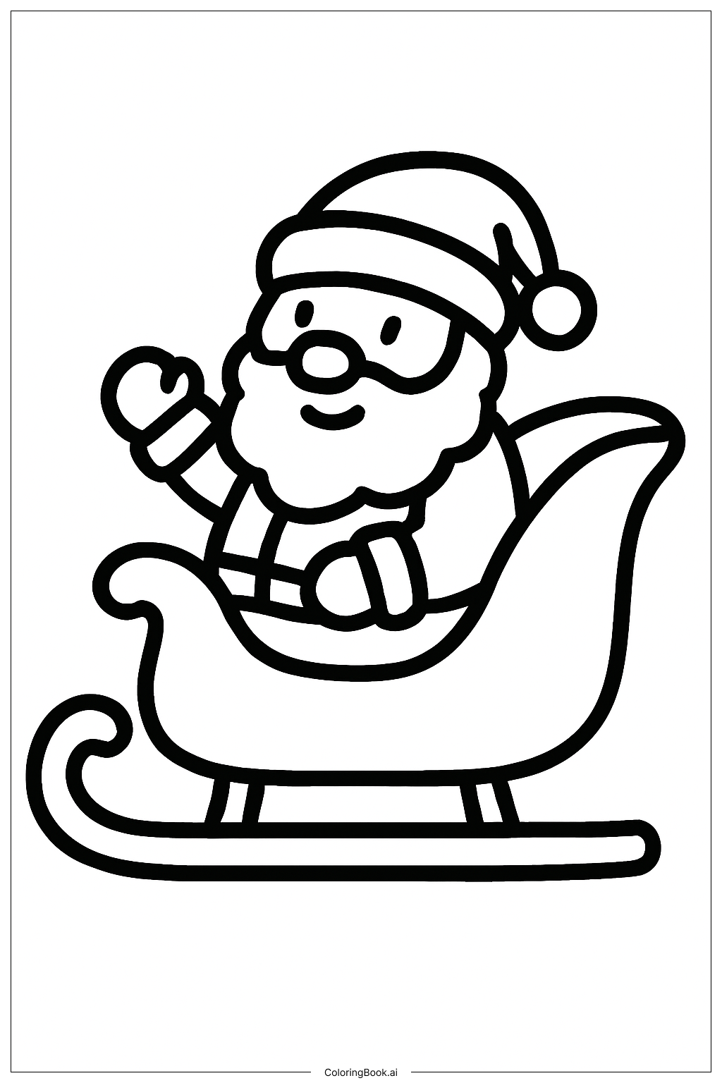  Trang tô màu Ông Già Noel Trên Xe Tuần Lộc 