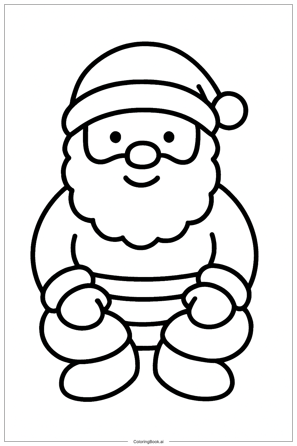  Trang tô màu Ông già Noel Ngồi 