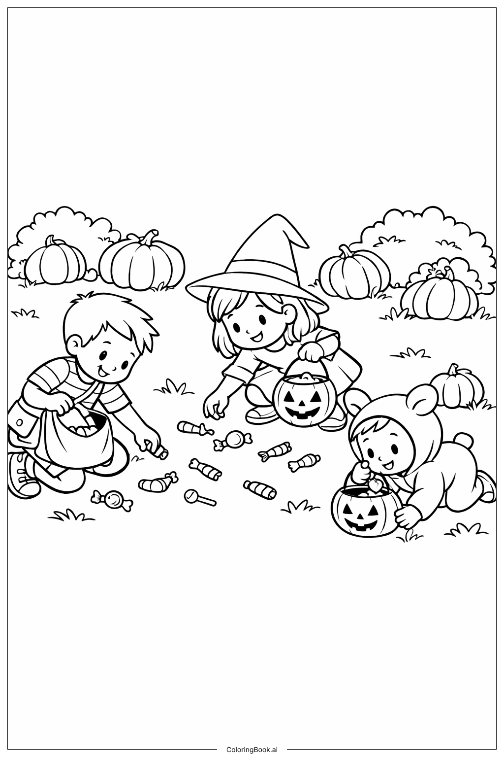  Gruseliges Halloween Ausmalseite 