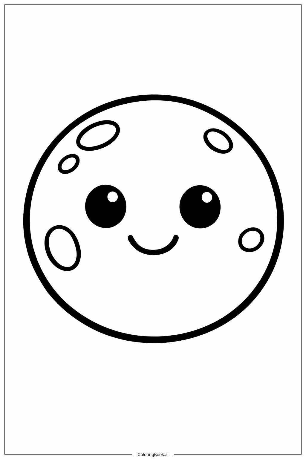  Gruseliges Halloween-Mondgesicht Ausmalseite 