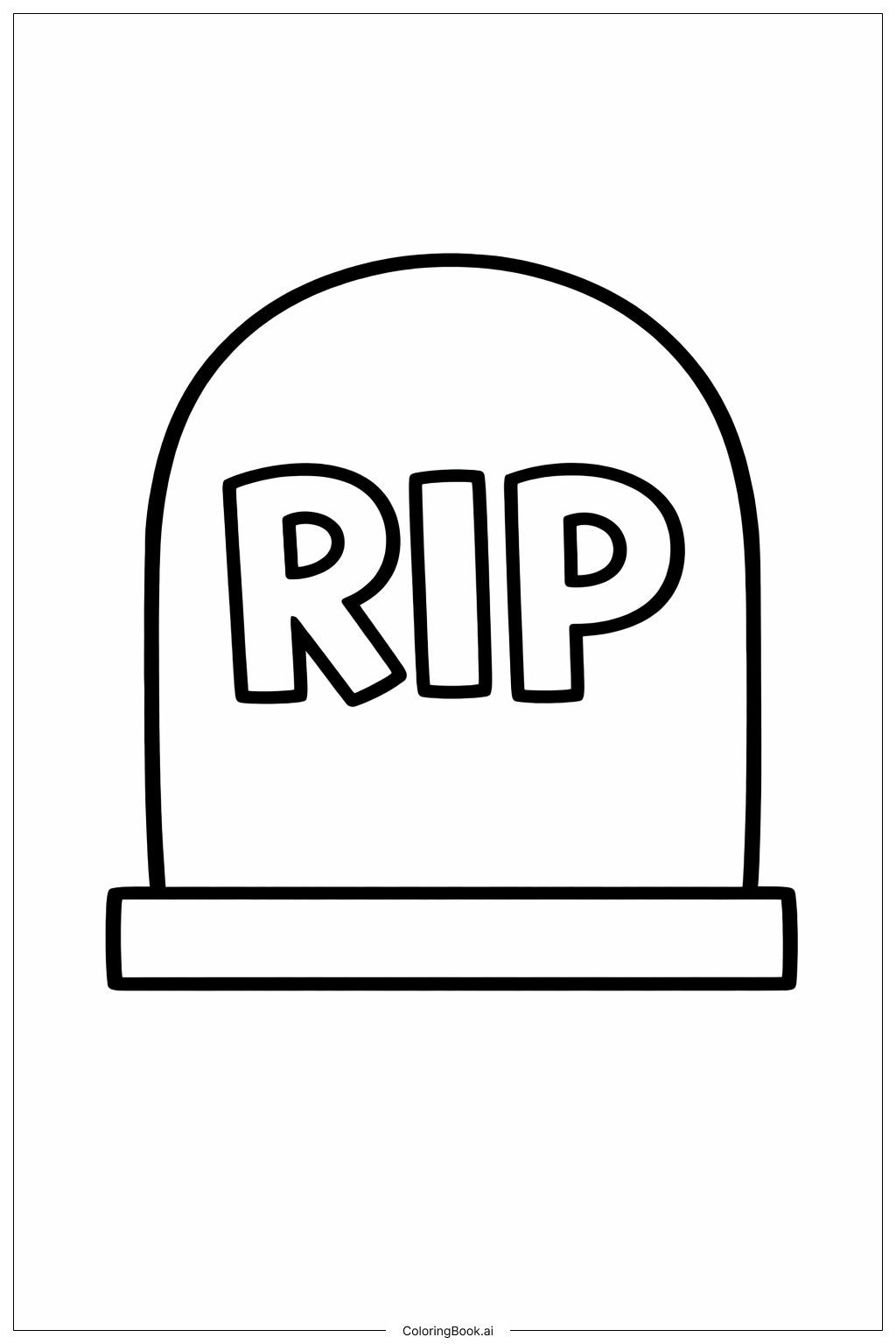  Gruseliges Halloween Einfaches Grabstein Ausmalseite 