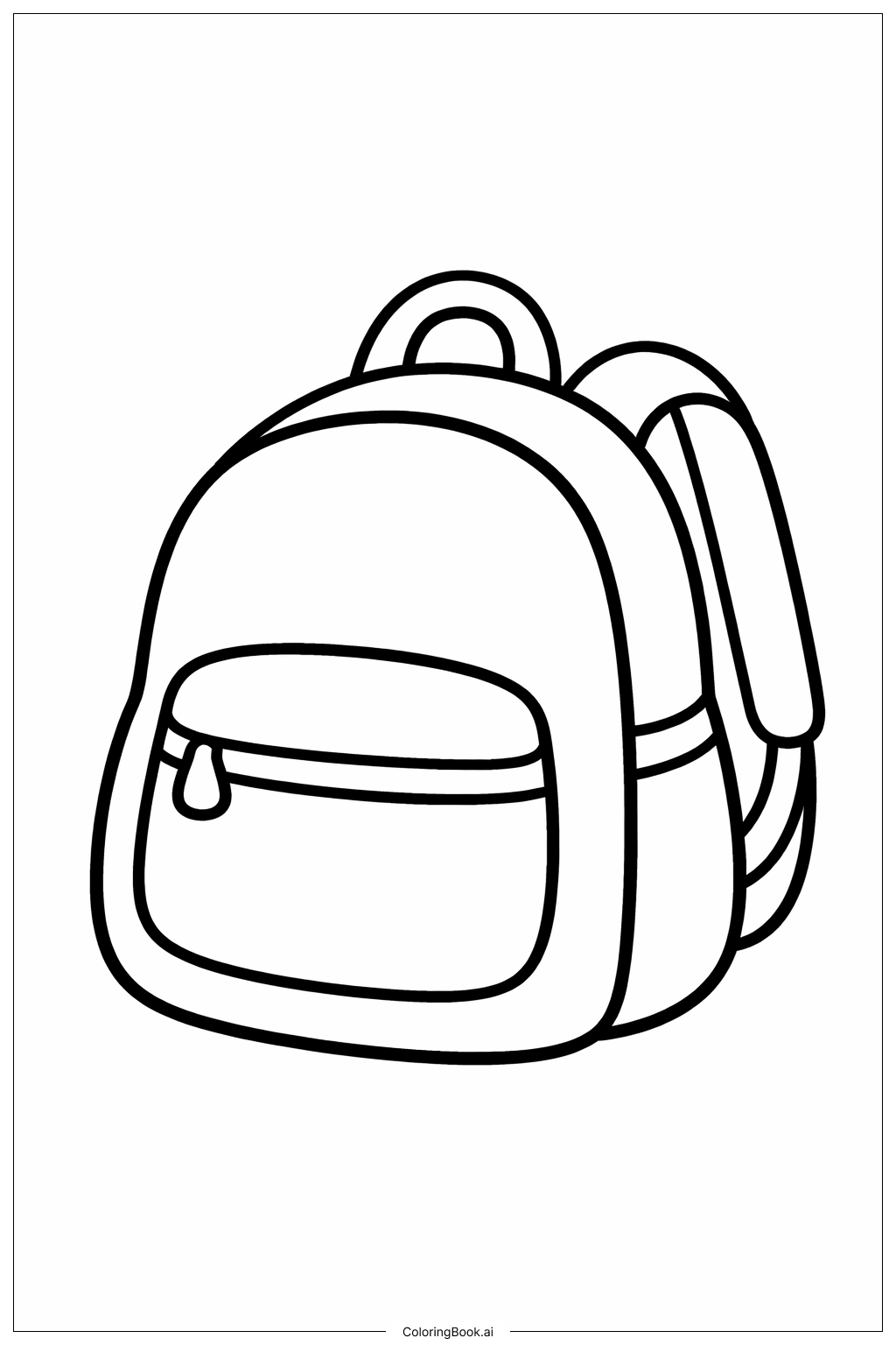  學校背包著色頁 