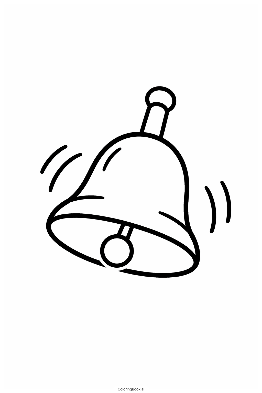  學校鈴鐺著色頁 
