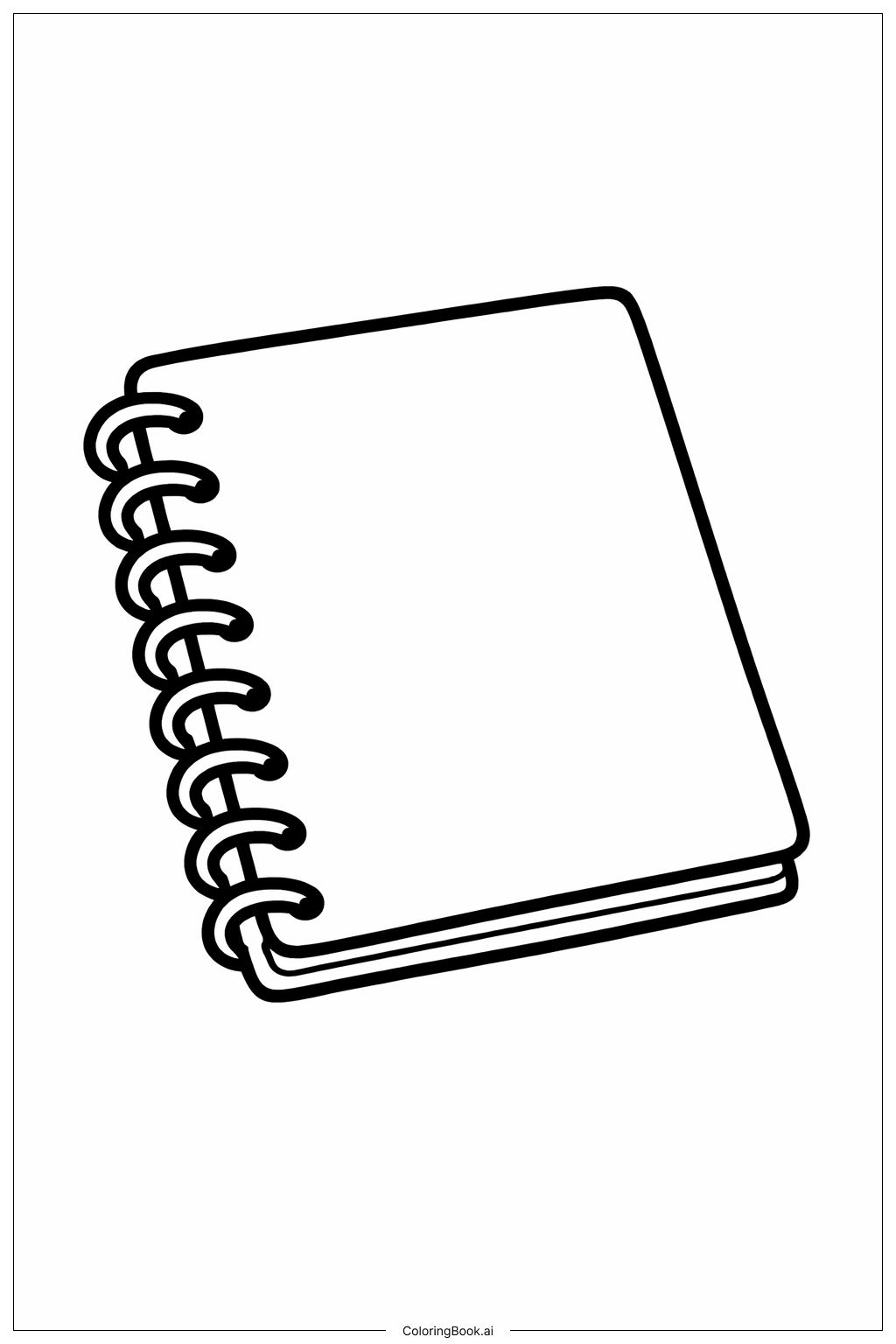  学校ノートの塗り絵ページ 