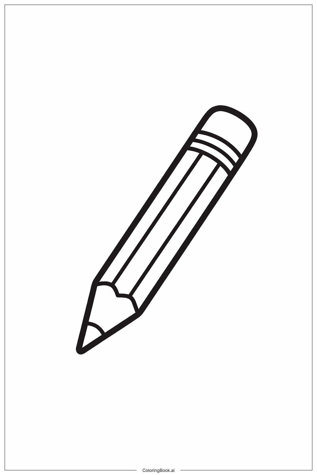  學校鉛筆著色頁 