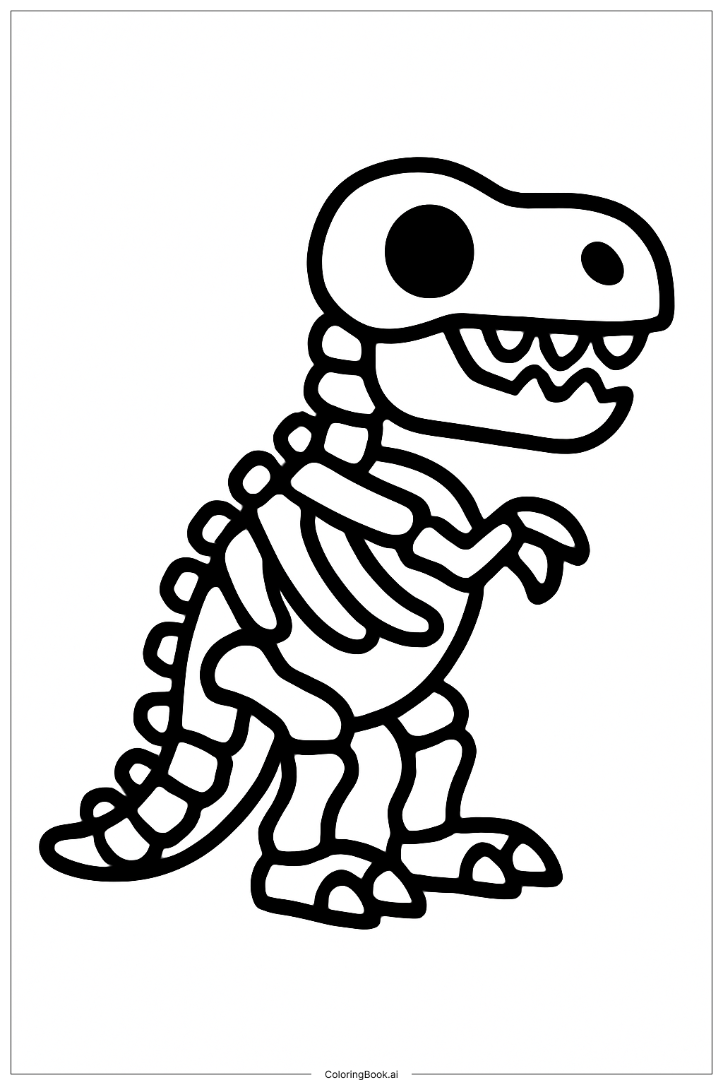  科学恐龙化石填色页 