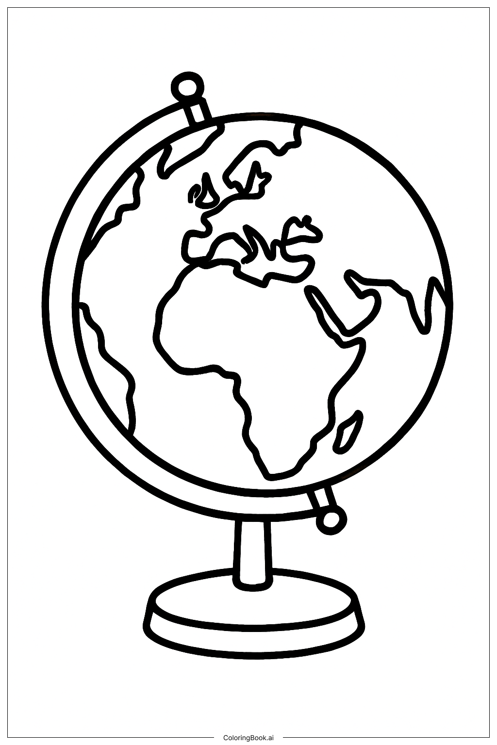  科学地球仪填色页 