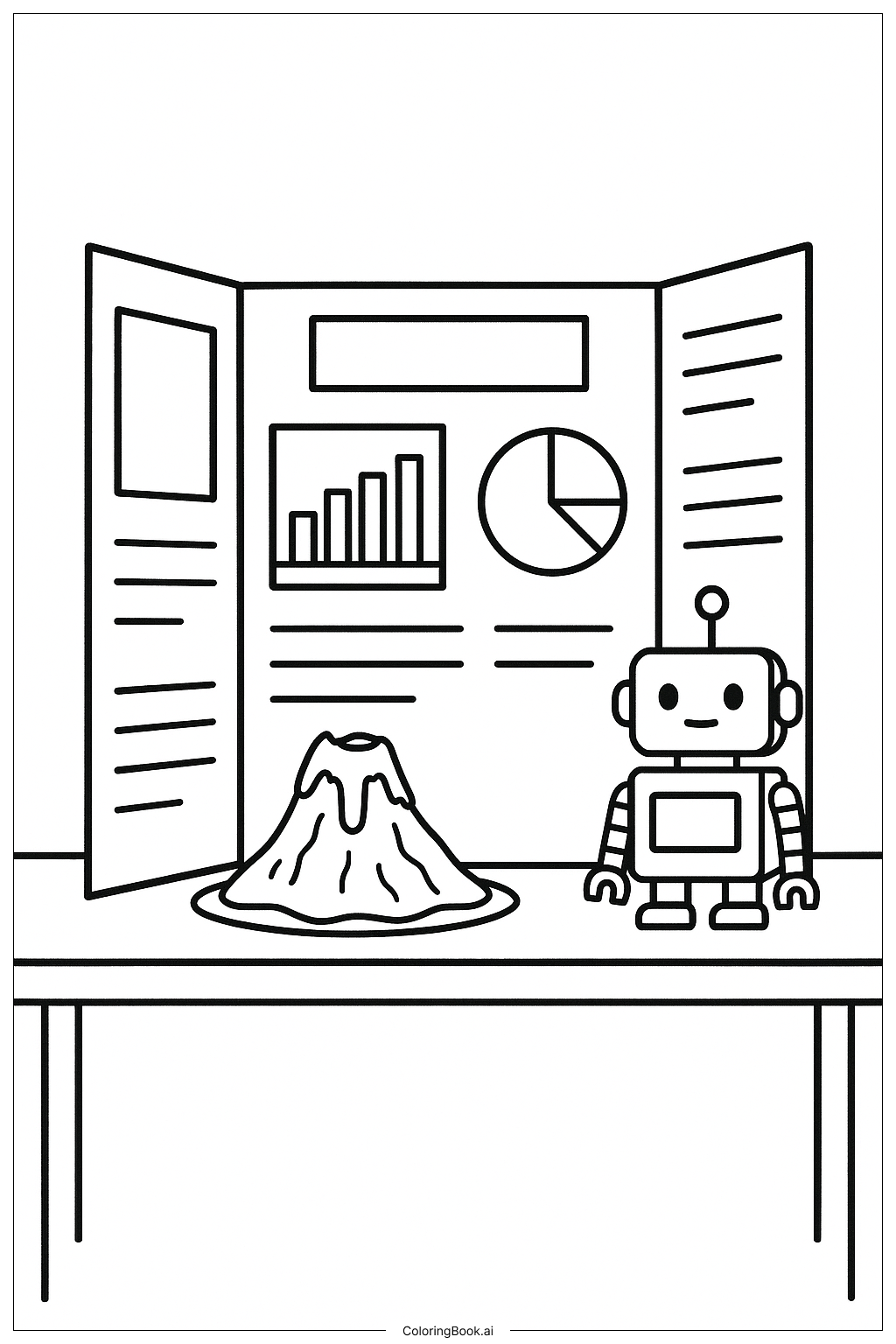  科学展展示填色页 