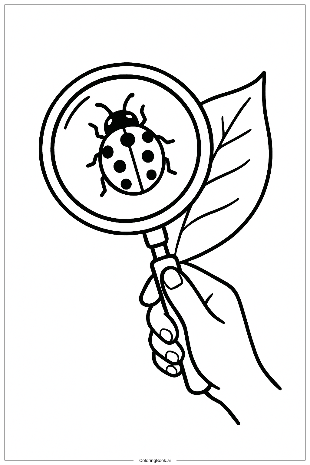  科学昆虫观察填色页 