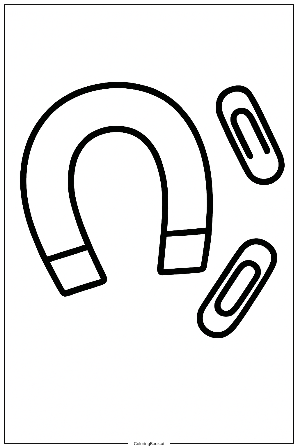  科学磁铁套装填色页 