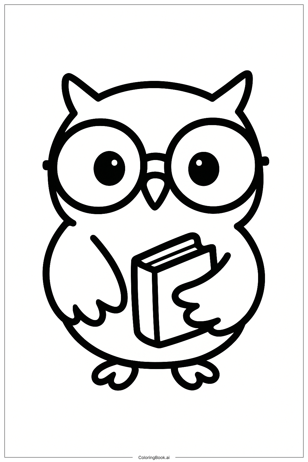  科学猫头鹰读者填色页 