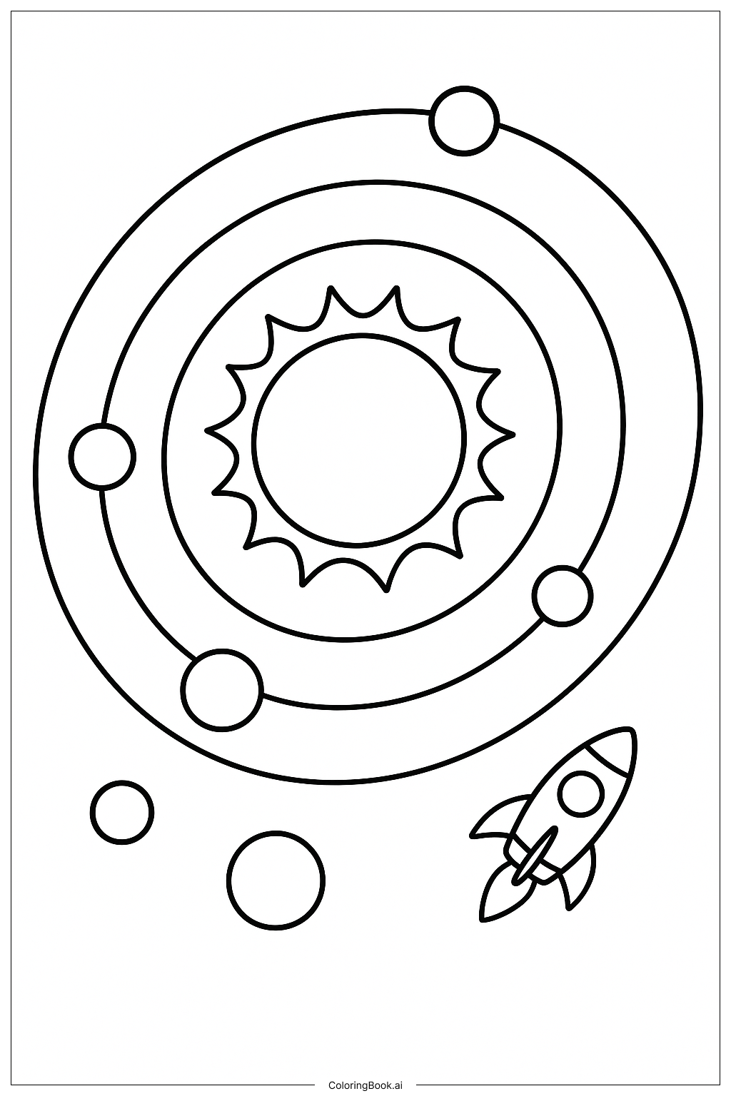  科学太阳系填色页 